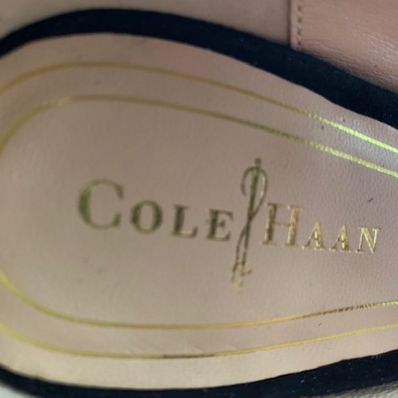 Cole Haan Black Leather Suede Shoes Size 6 - Picture 3 of 4